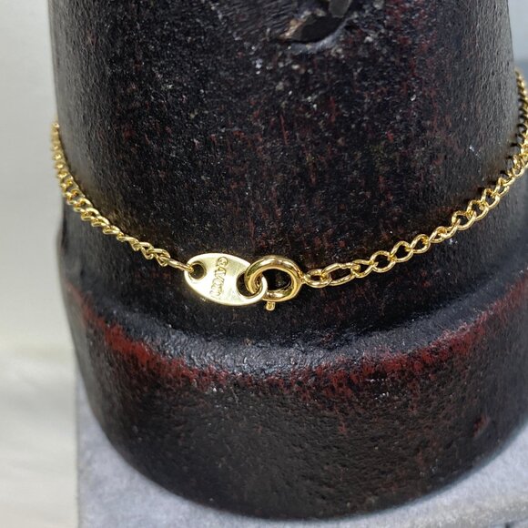 Vintage 1992 Avon Pastel Motion Crystal Gold Tone Bracelet 7" - Picture 3 of 8